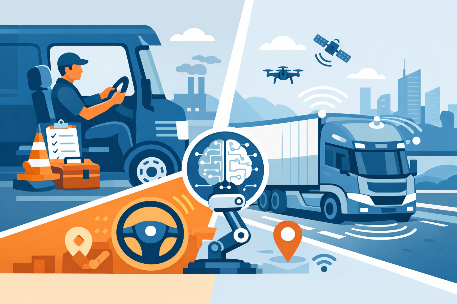 chauffeur poids lourd remplacé IA