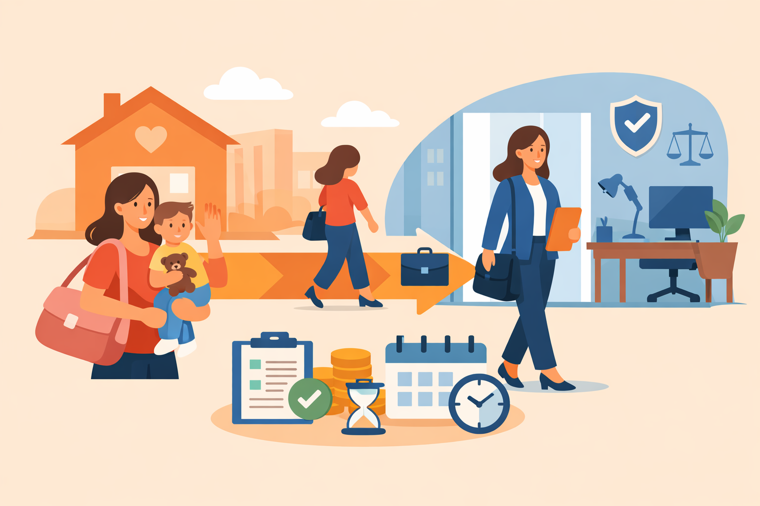 retour congé parental droits