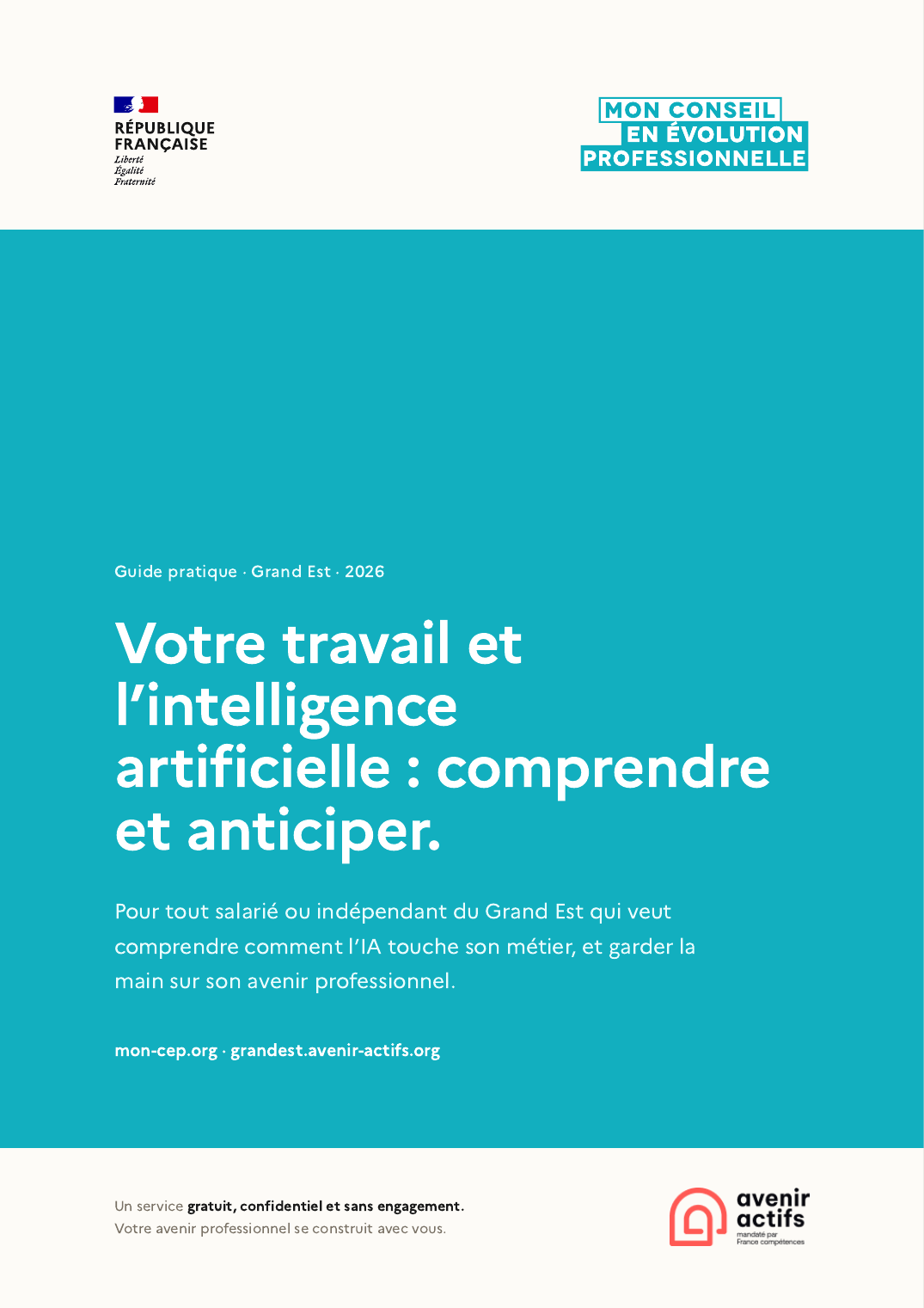 Couverture du livre blanc Votre travail et l’intelligence artificielle, Mon CEP Grand Est
